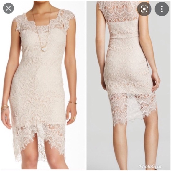 Intimately Free People Lace Peek a Boo Dress in ivory blush - size XS - Picture 3 of 11